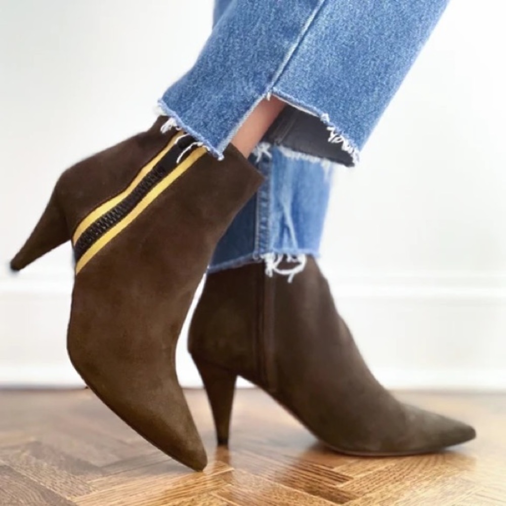 ❣️Veronica Beard Roxie Military Suede Bootie